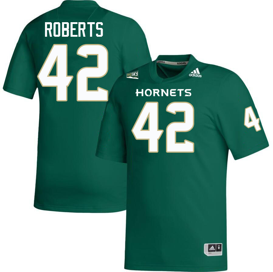 Sacramento State Hornets #42 Jerome Roberts College Football Jerseys Stitched-Green
